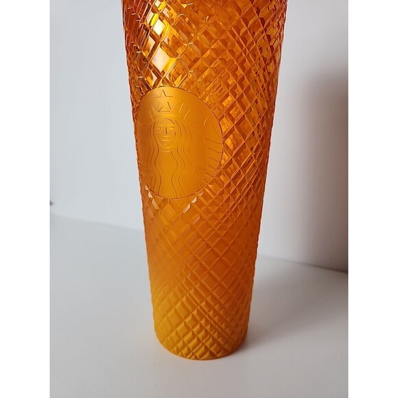 Starbucks 2022 Summer Orange Mango Ombre Jeweled Venti Cold Cup Tumbler 24oz - Picture 4 of 9